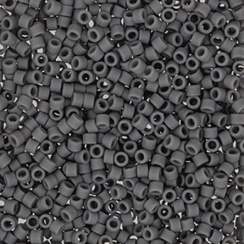 Miyuki delica beads 11/0 - Matte opaque charcoal - DB-2409